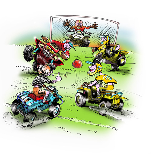 Scribble Quad-Soccer